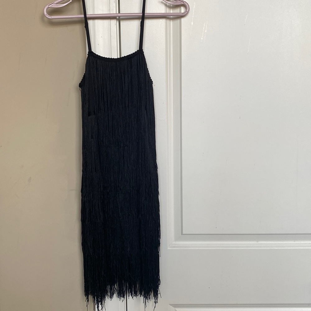 Black Fringe Dress